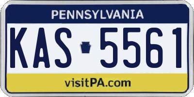 PA license plate KAS5561