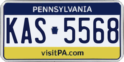 PA license plate KAS5568