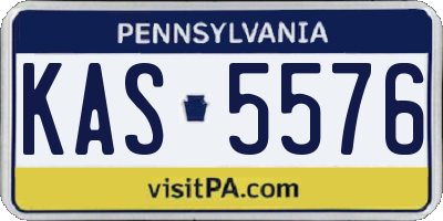 PA license plate KAS5576