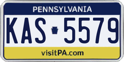 PA license plate KAS5579