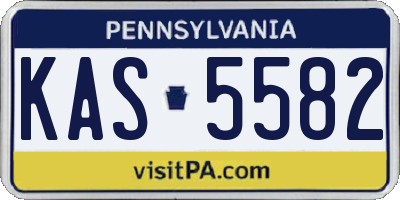 PA license plate KAS5582