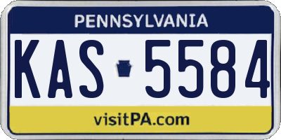 PA license plate KAS5584