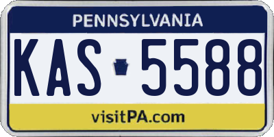 PA license plate KAS5588