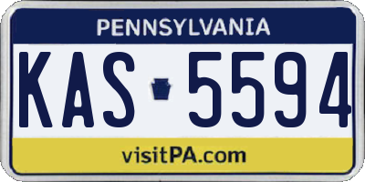 PA license plate KAS5594