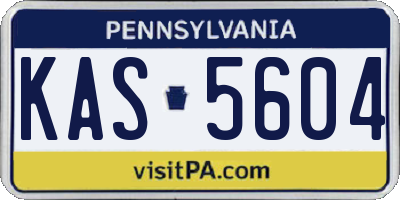 PA license plate KAS5604