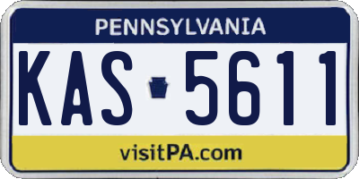 PA license plate KAS5611