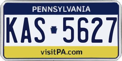 PA license plate KAS5627