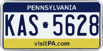 PA license plate KAS5628