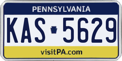 PA license plate KAS5629