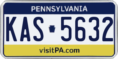 PA license plate KAS5632