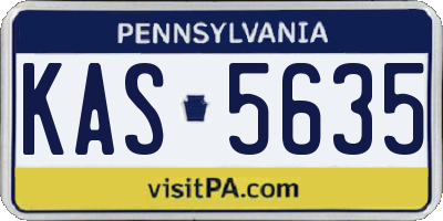 PA license plate KAS5635