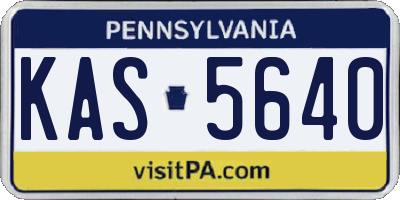 PA license plate KAS5640