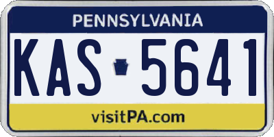 PA license plate KAS5641
