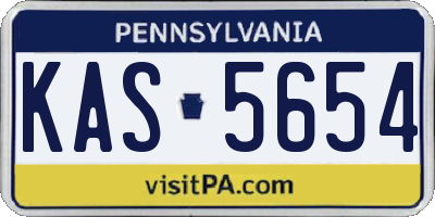 PA license plate KAS5654