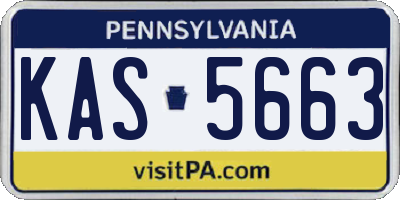 PA license plate KAS5663