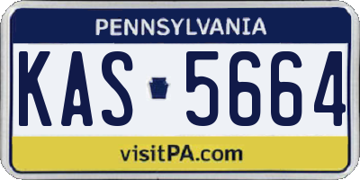 PA license plate KAS5664