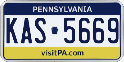 PA license plate KAS5669