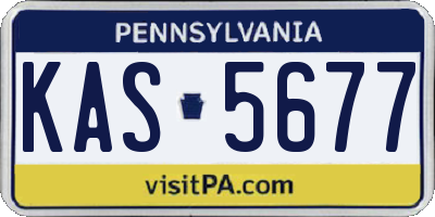 PA license plate KAS5677