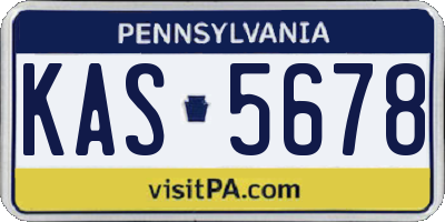 PA license plate KAS5678