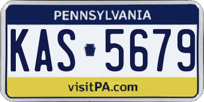 PA license plate KAS5679