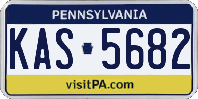 PA license plate KAS5682