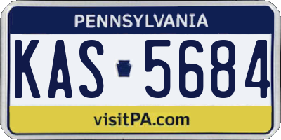 PA license plate KAS5684