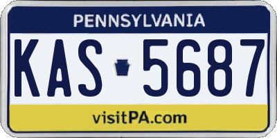 PA license plate KAS5687