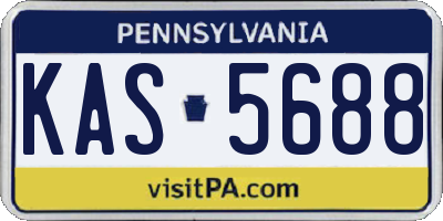 PA license plate KAS5688