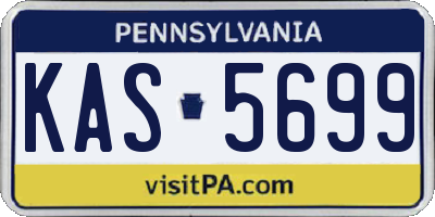 PA license plate KAS5699