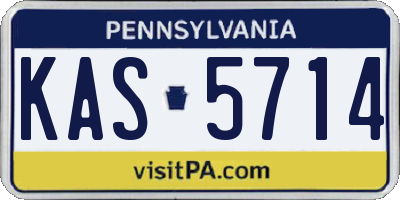 PA license plate KAS5714