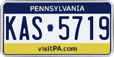 PA license plate KAS5719
