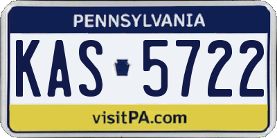 PA license plate KAS5722
