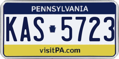 PA license plate KAS5723