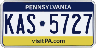 PA license plate KAS5727