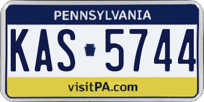 PA license plate KAS5744