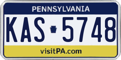 PA license plate KAS5748