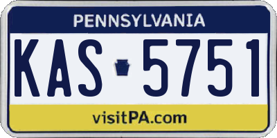 PA license plate KAS5751