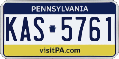PA license plate KAS5761