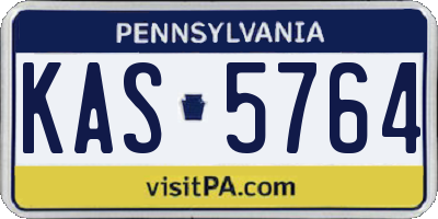 PA license plate KAS5764