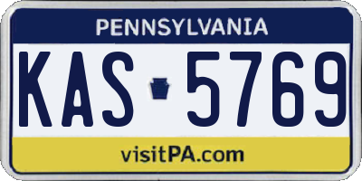 PA license plate KAS5769