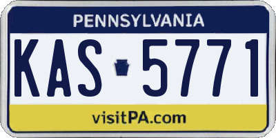 PA license plate KAS5771