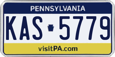 PA license plate KAS5779