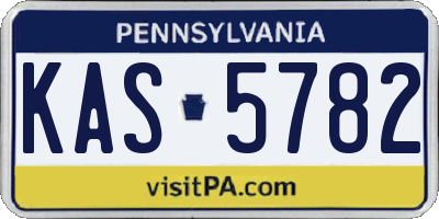 PA license plate KAS5782