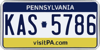 PA license plate KAS5786