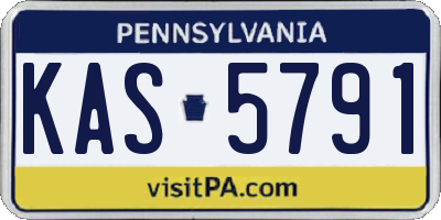 PA license plate KAS5791