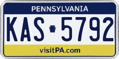 PA license plate KAS5792