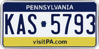 PA license plate KAS5793