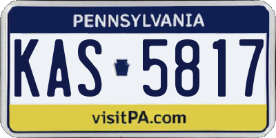 PA license plate KAS5817