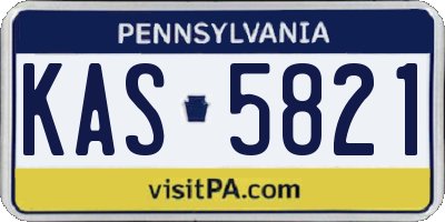 PA license plate KAS5821