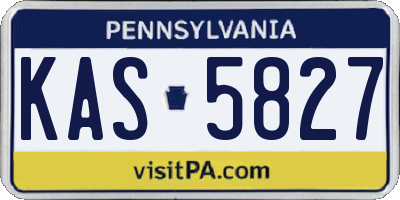 PA license plate KAS5827